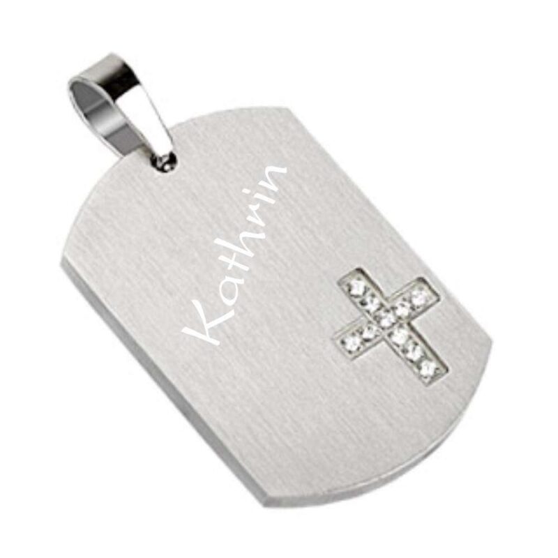 Bild von   gravuranhaenger dog tag mit krjpg | 🌟 Gravur nach Wunsch 🪄