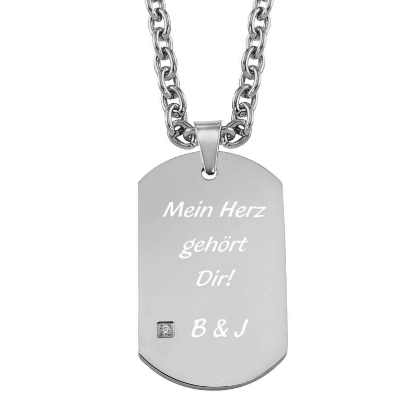 Bild von   anhaenger mit gravur dog tag zjpg | 🌟 Gravur nach Wunsch 🪄