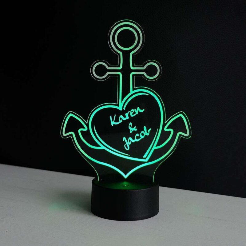 Bild von   led deko licht liebes anker mijpg | 🌟 Gravur nach Wunsch 🪄