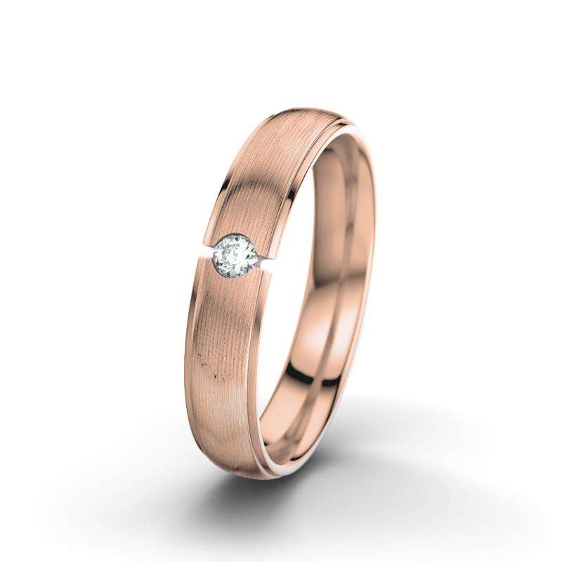 Bild von   diamant rotgold laengsmattringjpg | 🌟 Gravur nach Wunsch 🪄