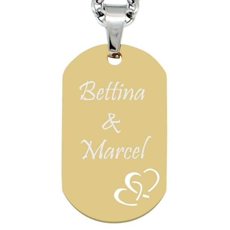 Bild von   anhaenger dogtag herzen wujpg | 🌟 Gravur nach Wunsch 🪄
