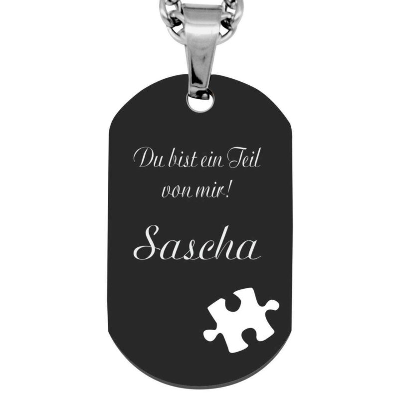 Bild von   anhaenger dogtag puzzle du bijpg | 🌟 Gravur nach Wunsch 🪄