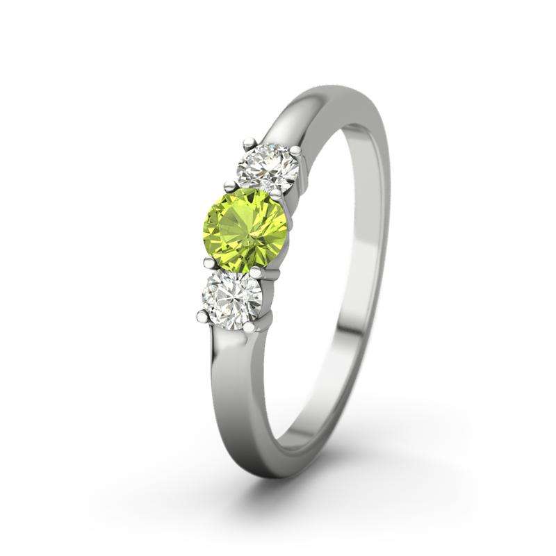 Bild von   peridot platinumring roubyjpg | 🌟 Gravur nach Wunsch 🪄