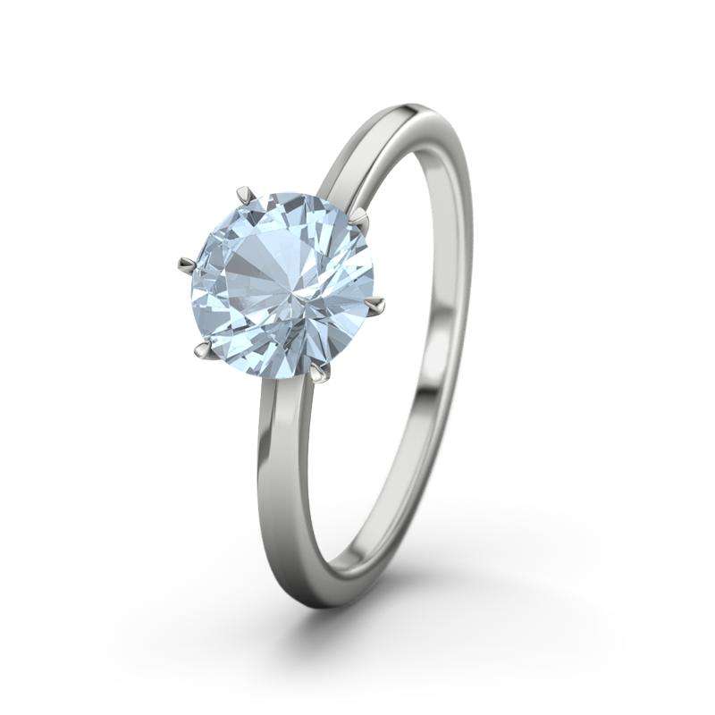 Bild von   blauer topas platinumring alhajpg | 🌟 Gravur nach Wunsch 🪄