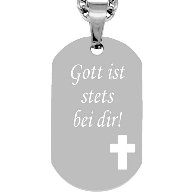 Bild von   anhaenger dogtag kreuz siljpg | 🌟 Gravur nach Wunsch 🪄