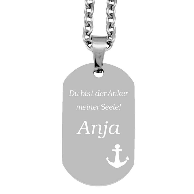 Bild von   anhaenger dogtag anker du bijpg | 🌟 Gravur nach Wunsch 🪄