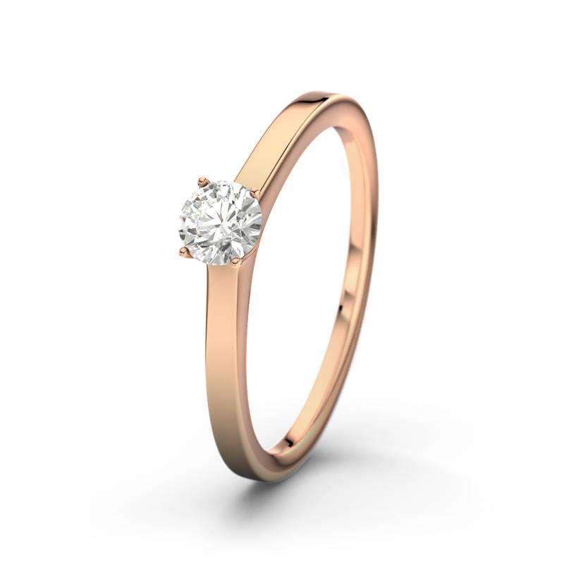 Diamant Rotgoldring Manila - (Rotgold 750) Ring mit gratis Ringgravur