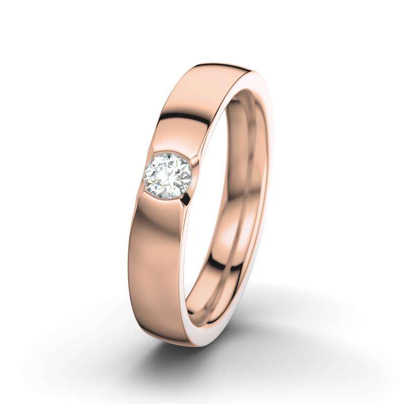 Bild von   diamant rotgold poliertring mijpg | 🌟 Gravur nach Wunsch 🪄