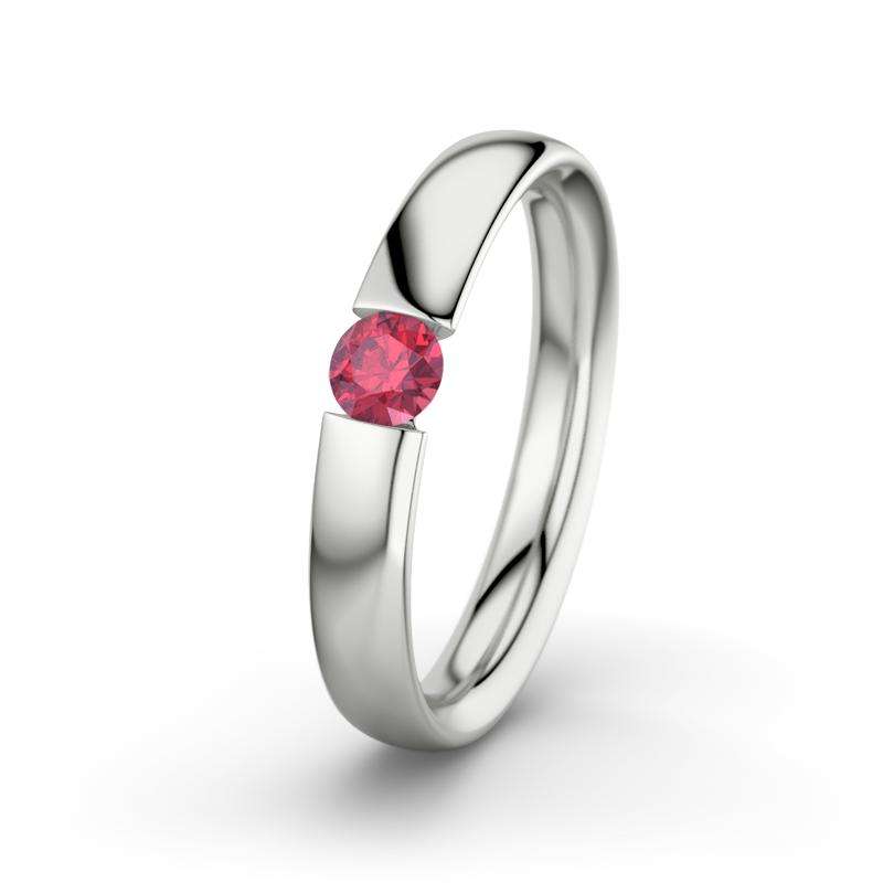 Bild von   rubin weissgoldring isobeljpg | 🌟 Gravur nach Wunsch 🪄