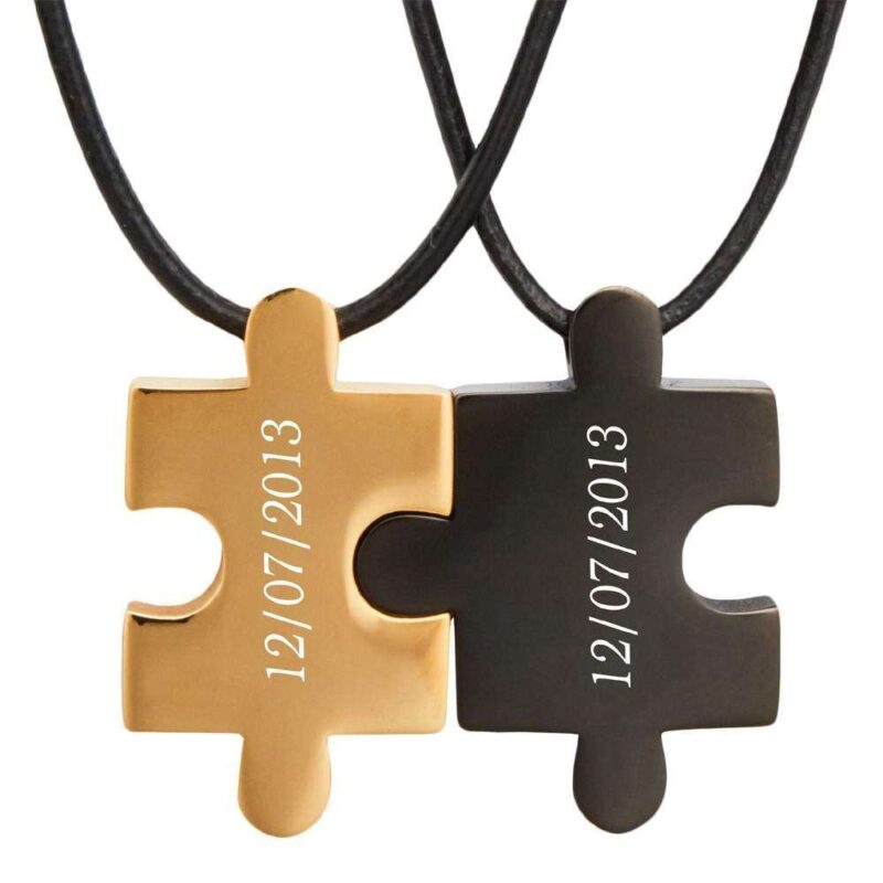 Bild von   partner anhaenger puzzle mit gjpg | 🌟 Gravur nach Wunsch 🪄