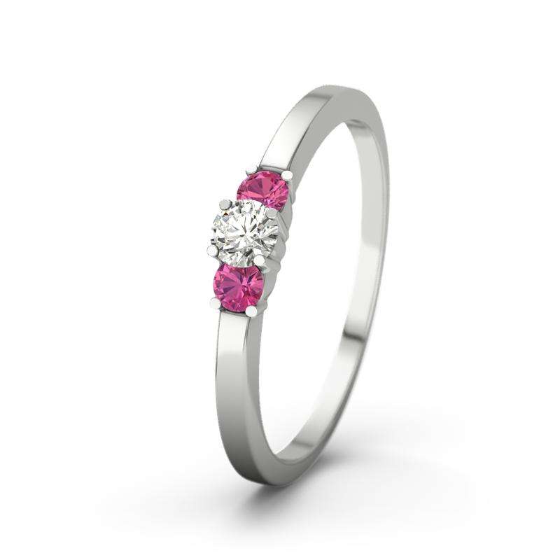 Bild von   diamant weissgoldring shannonjpg | 🌟 Gravur nach Wunsch 🪄