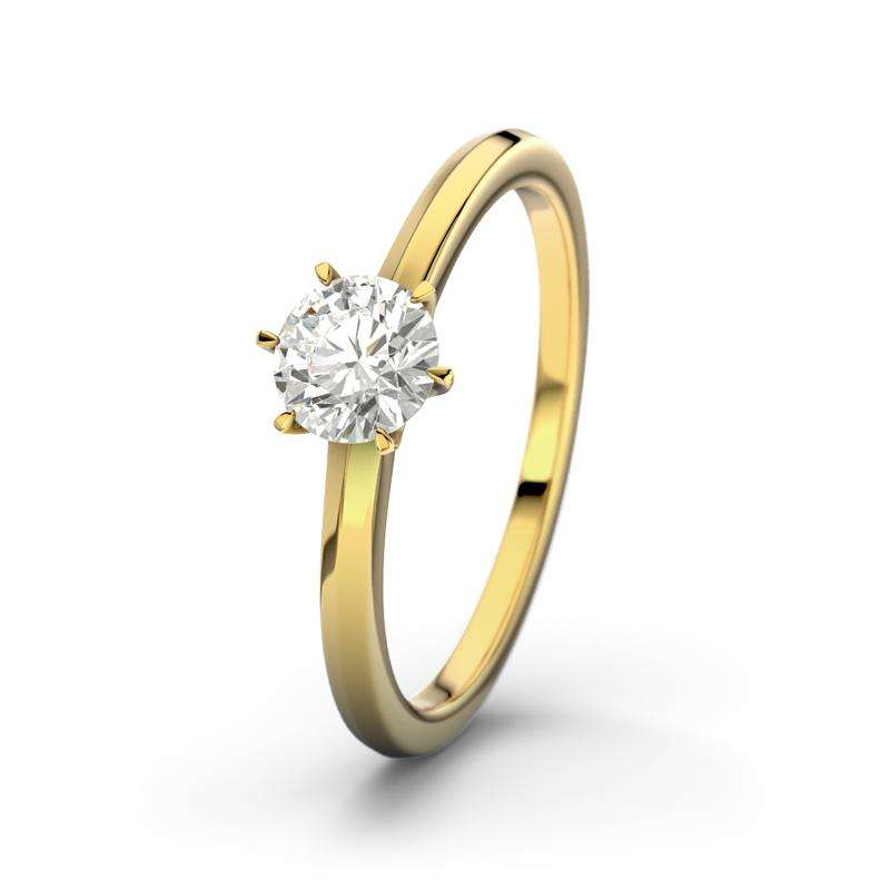 Diamant Gelbgoldring Kansas - (Gelbgold 750) Ring mit gratis Ringgravur