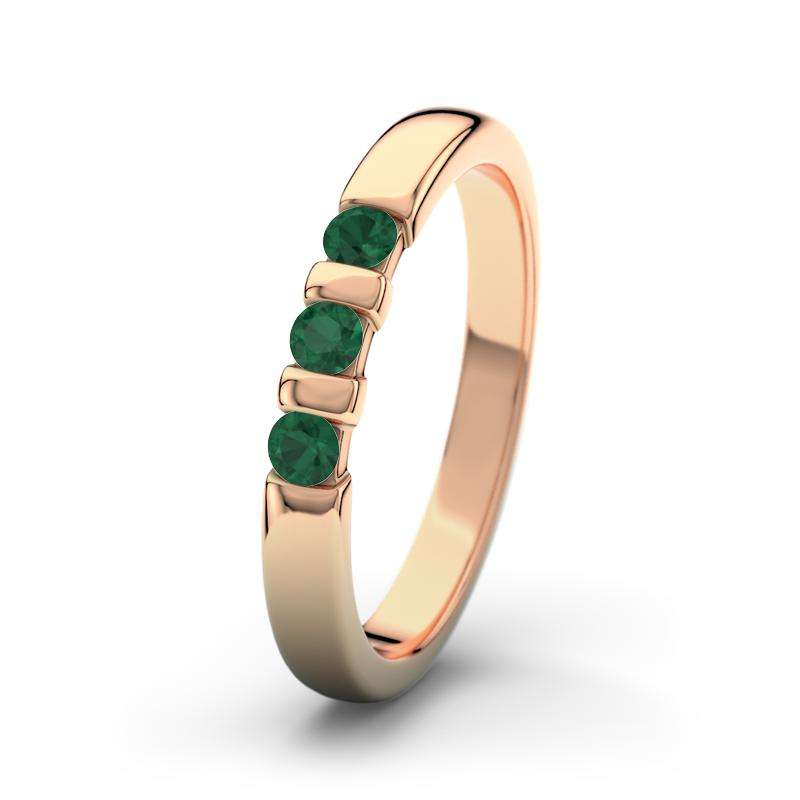 Bild von   smaragd rotgoldring melissajpg | 🌟 Gravur nach Wunsch 🪄
