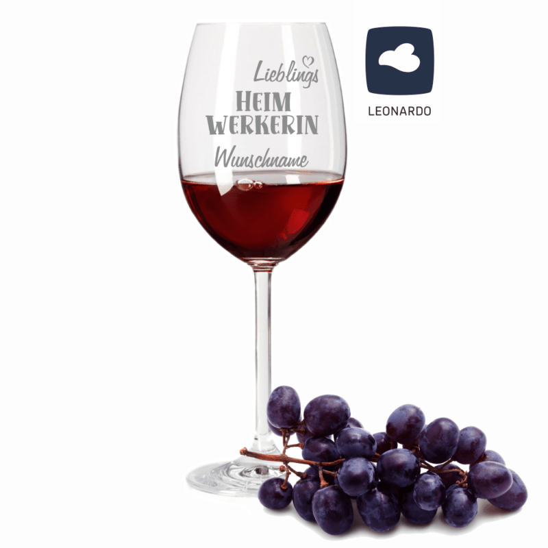 Bild von Rotweinglas von Leonardo Lieblings Heimwerkerin | 🔮 Gravur nach Wunsch 🌟