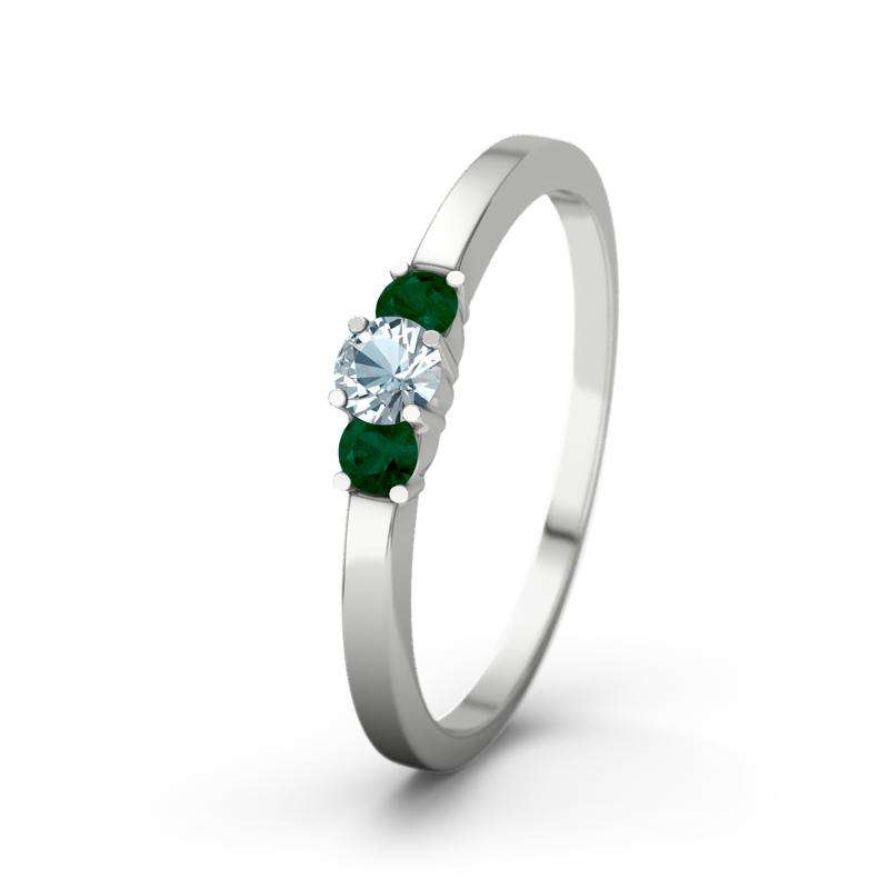 Bild von   aquamarin weissgoldring shannojpg | 🌟 Gravur nach Wunsch 🪄