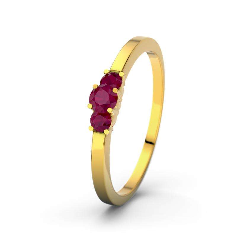 Bild von   rubin gelbgoldring shannonjpg | 🌟 Gravur nach Wunsch 🪄