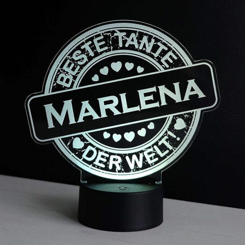Bild von   led deko licht beste tante mitjpg | 🌟 Gravur nach Wunsch 🪄