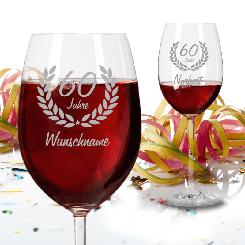 Bild von Personalisiertes Rotweinglas von Leonardo zum Geburtstag | 🔮 Gravur nach Wunsch 🌟