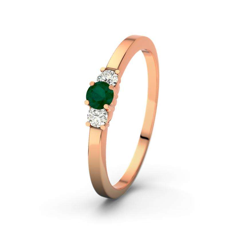 Bild von   smaragd rotgoldring shannonjpg | 🌟 Gravur nach Wunsch 🪄