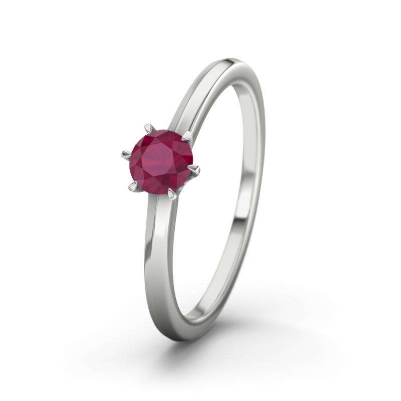 Bild von   rubin weissgoldring san antonijpg | 🌟 Gravur nach Wunsch 🪄
