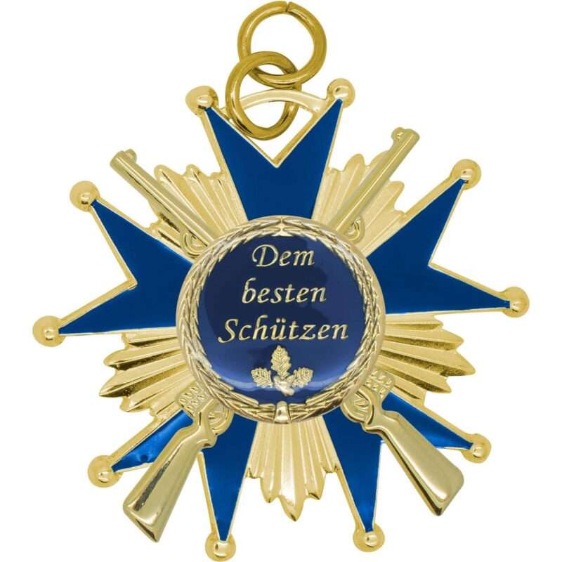 Bild von   schuetzenorden stern mit gewehjpg | 🌟 Gravur nach Wunsch 🪄