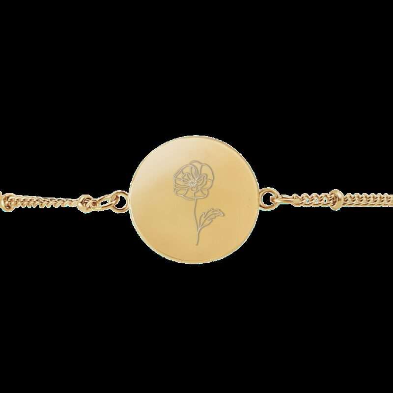 Bild von   august geburtsblume armbandjpg | 🌟 Gravur nach Wunsch 🪄