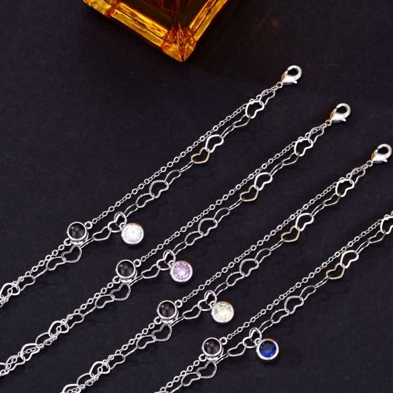 Bild von   foto herz doppellagige armbandjpg | 🌟 Gravur nach Wunsch 🪄