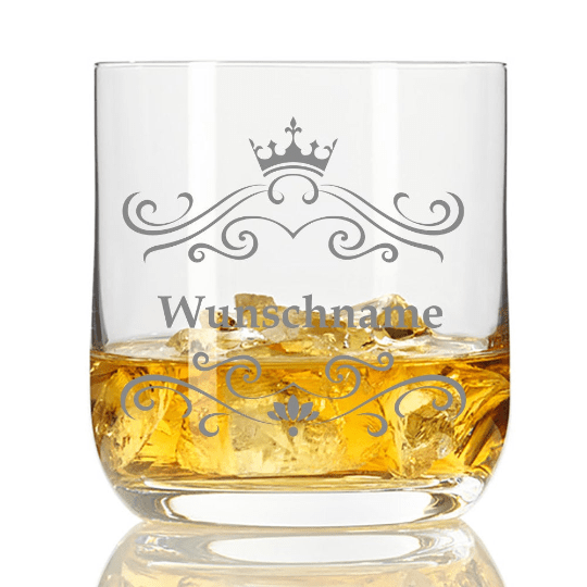 Bild von personalisiertes elegantes Whisky Glas mit Wunschnamen | 🔮 Gravur nach Wunsch 🌟