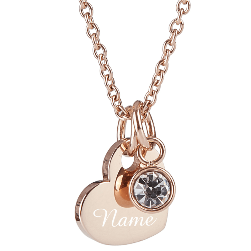 Bild von   herz collier mit gravur schmpng | 🌟 Gravur nach Wunsch 🪄