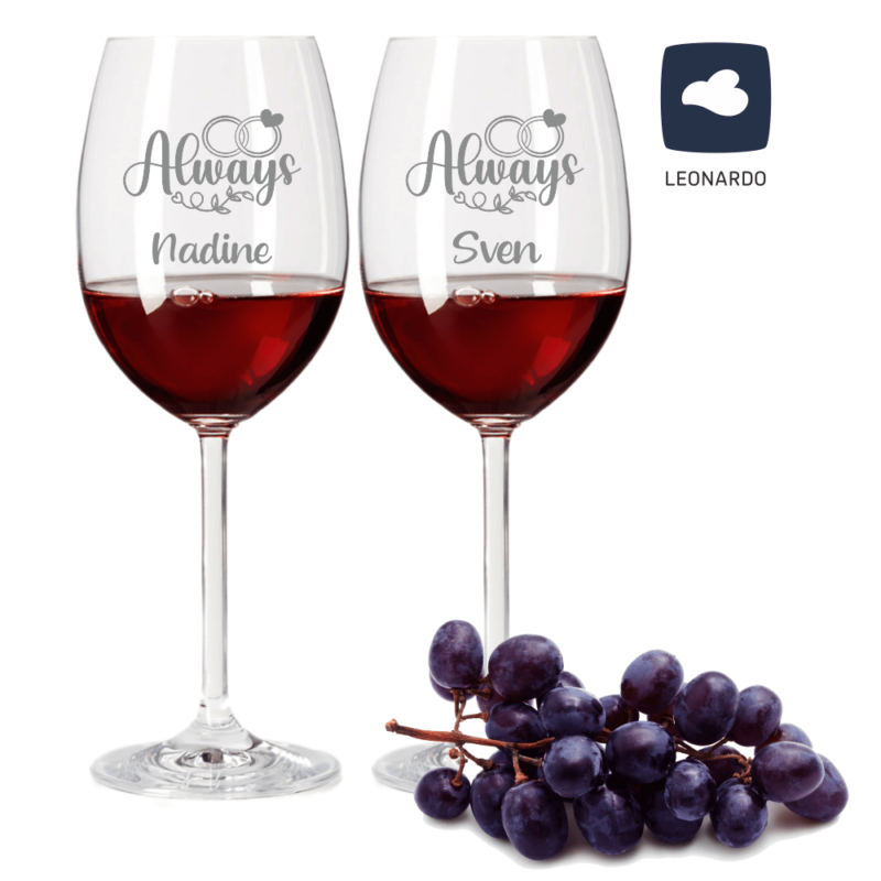 Bild von   rotwein set leonardo mit gravupng | 🌟 Gravur nach Wunsch 🪄