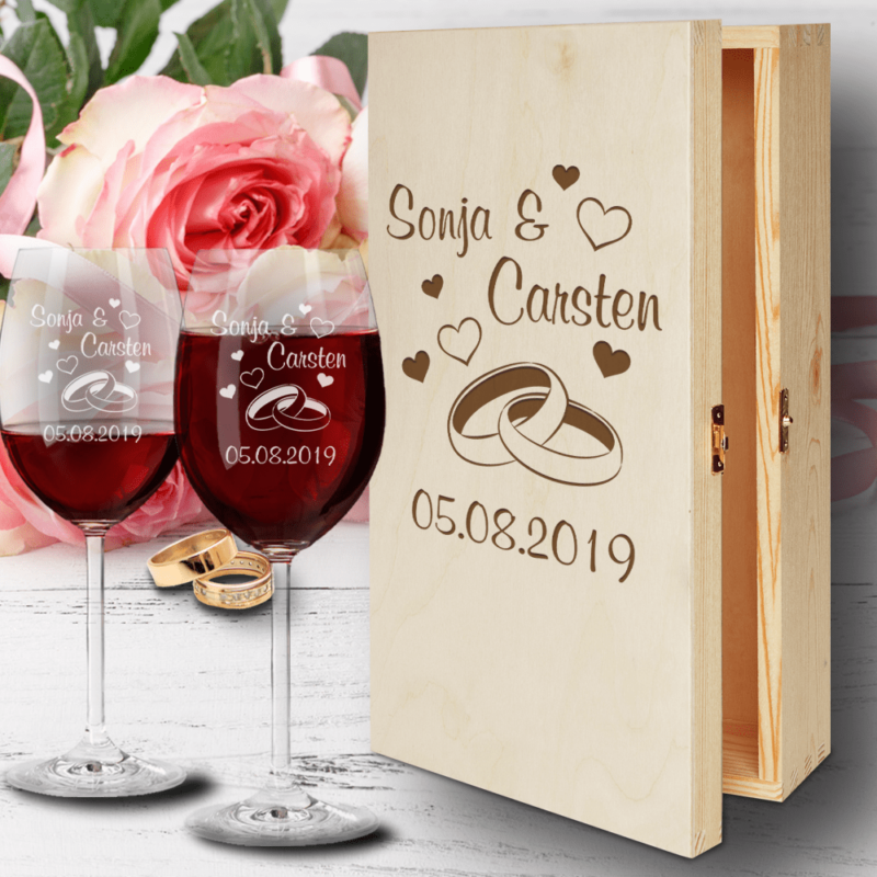 Bild von   hochzeitsglaeser rotwein optiopng | 🌟 Gravur nach Wunsch 🪄