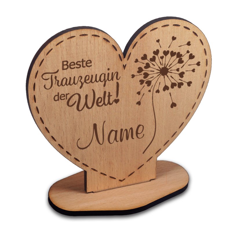 Bild von   holz aufsteller in herzform mipng | 🌟 Gravur nach Wunsch 🪄