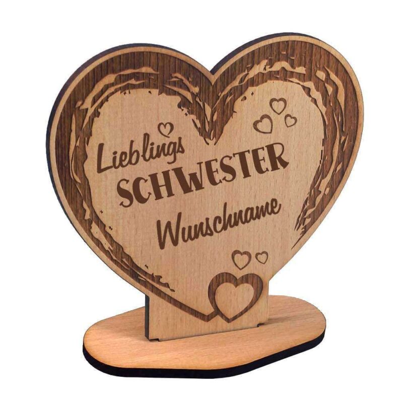 Bild von   holz aufsteller in herzform mijpg | 🌟 Gravur nach Wunsch 🪄