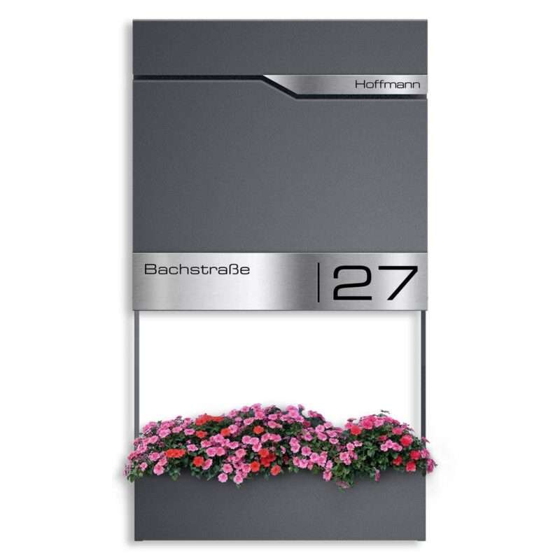 Bild von   metzler briefkasten mit blumenjpg | 🌟 Gravur nach Wunsch 🪄