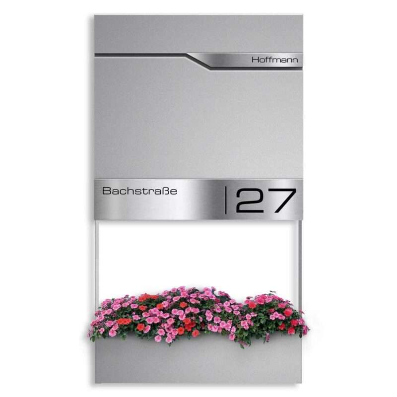 Bild von   metzler briefkasten mit blumenjpg | 🌟 Gravur nach Wunsch 🪄