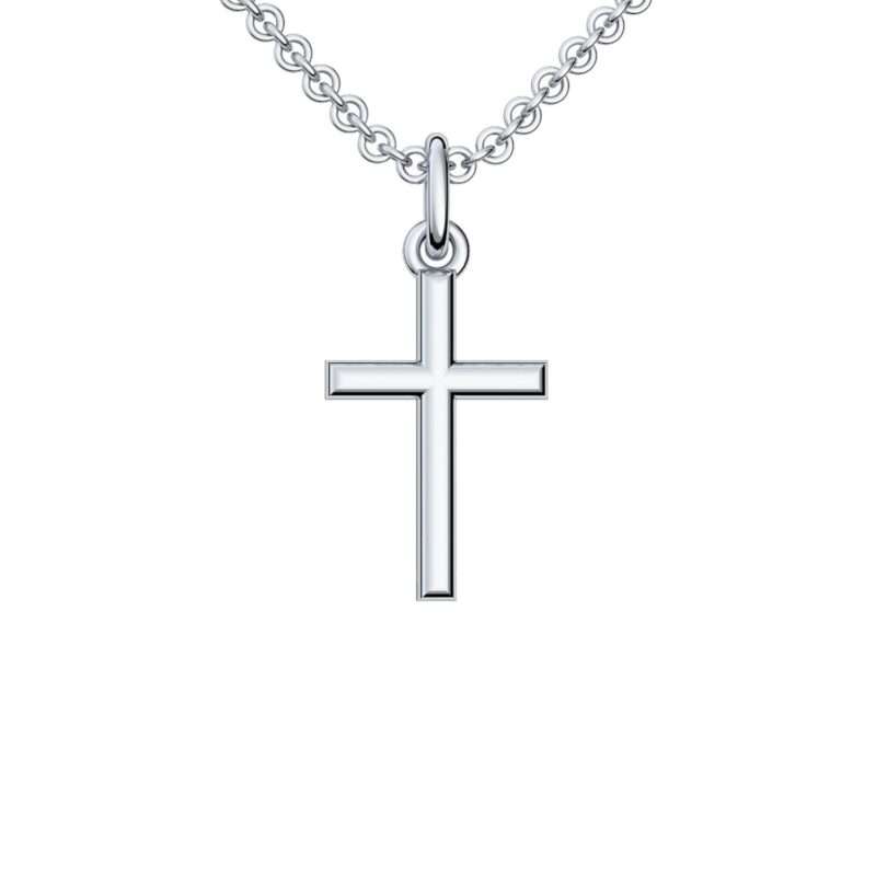 Bild von   silberkreuz mit kette taufkettjpg | 🌟 Gravur nach Wunsch 🪄