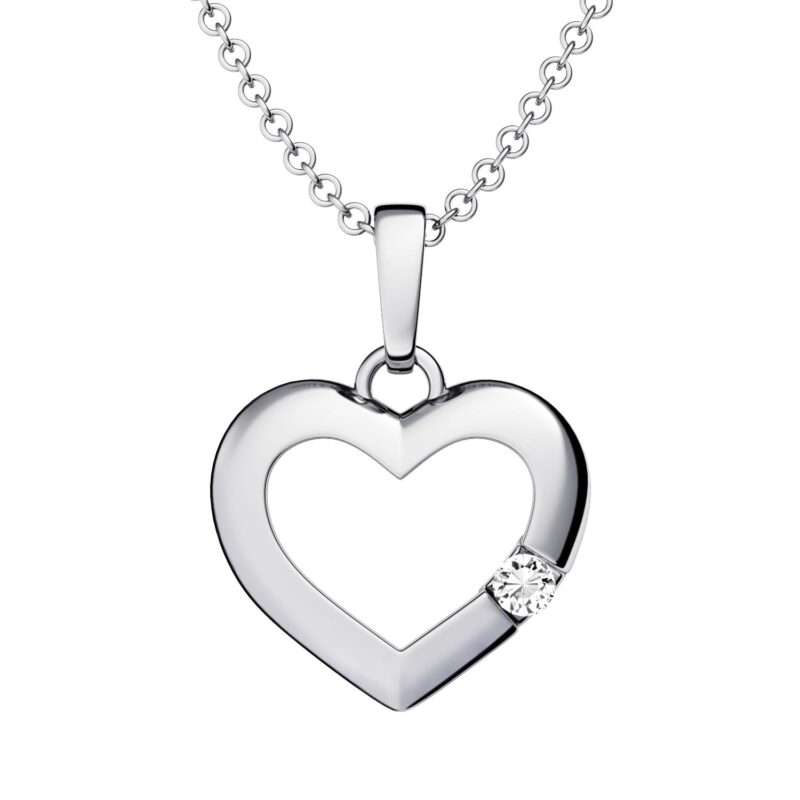 Bild von   kette herzkette silber  haljpg | 🌟 Gravur nach Wunsch 🪄