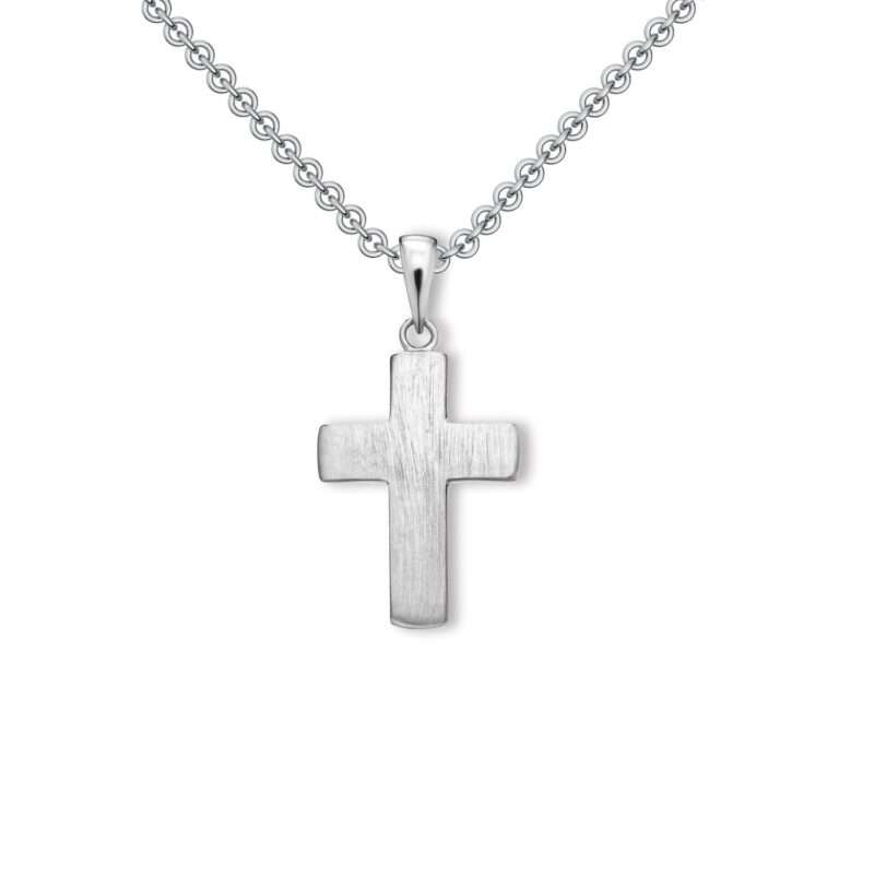 Bild von   kreuz kette silber  kreuzkejpg | 🌟 Gravur nach Wunsch 🪄