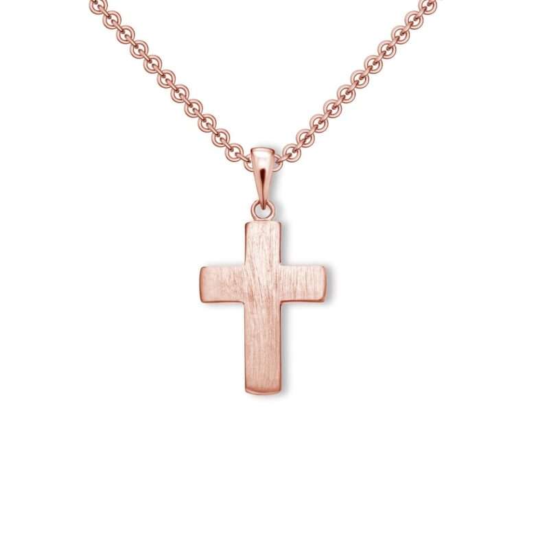 Bild von   kreuz kette rosegold silber jpg | 🌟 Gravur nach Wunsch 🪄