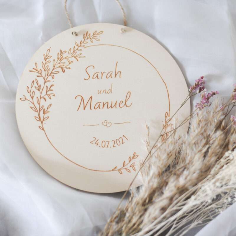 Bild von   personalisiertes hochzeitsschijpg | 🌟 Gravur nach Wunsch 🪄