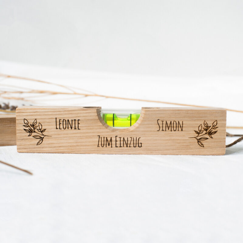 Bild von   mini wasserwaage buchenholz mijpg | 🌟 Gravur nach Wunsch 🪄