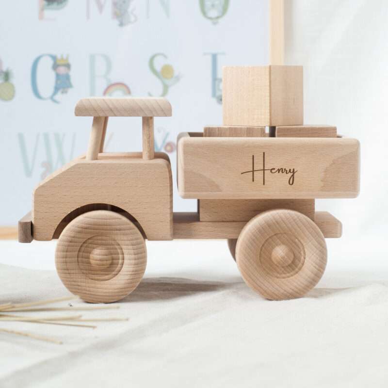 Bild von   lastwagen buchenholz mit indivjpg | 🌟 Gravur nach Wunsch 🪄
