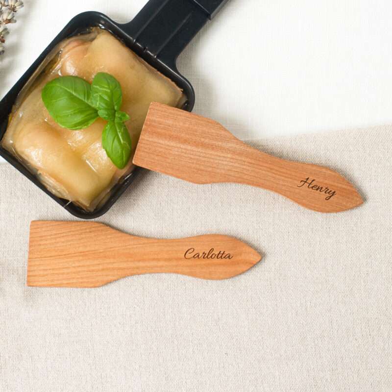 Raclette Schaber Kirsche mit individueller Gravur