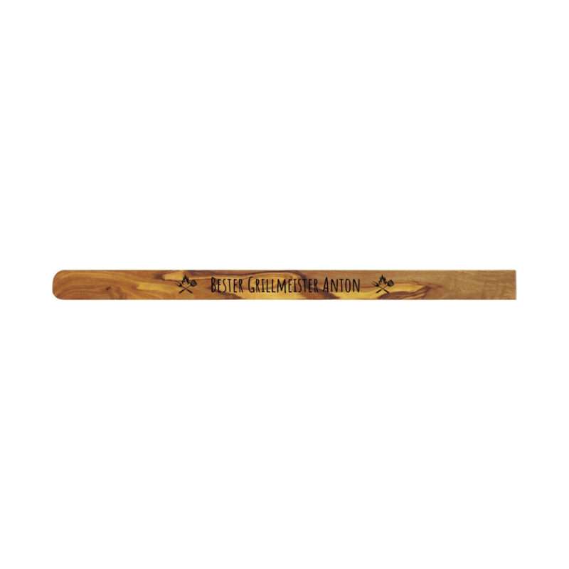 Bild von   grillzange olivenholz mit indijpg | 🌟 Gravur nach Wunsch 🪄