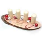 Bild von   baumscheiben adventskranz ersjpg | 🌟 Gravur nach Wunsch 🪄