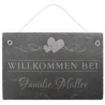 Bild von   willkommensschild aus schieferjpg | 🌟 Gravur nach Wunsch 🪄