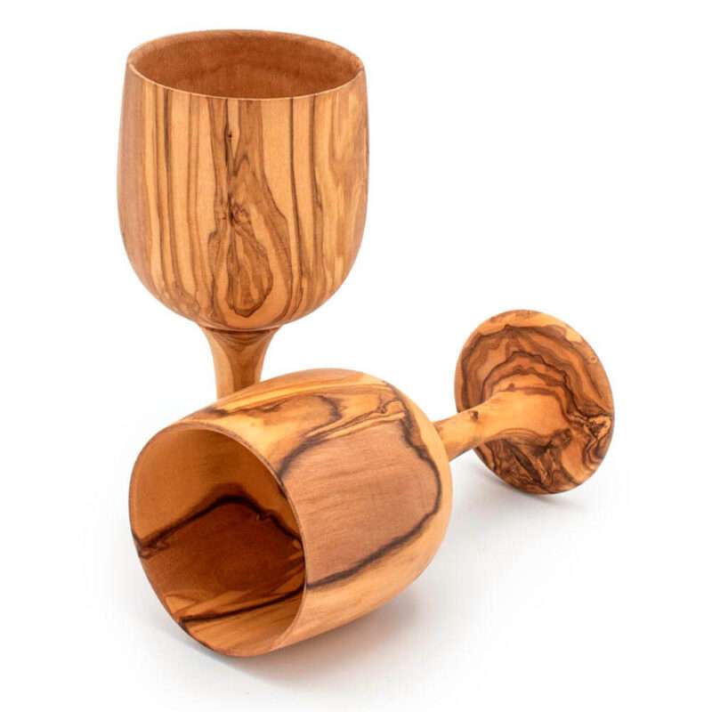 Bild von   weinkelch vino aus olivenholzjpg | 🌟 Gravur nach Wunsch 🪄