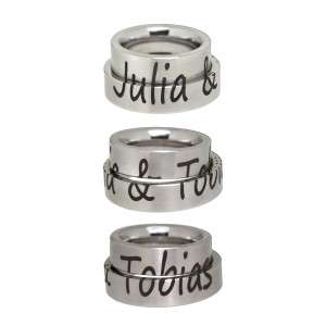 Bild von   partnerringe aus edelstahl glajpg | 🌟 Gravur nach Wunsch 🪄