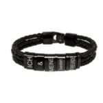 🖼️ 80791-1-armband-aus-leder-schwarz-dre.jpg | 🌟 Gravur nach Wunsch 🪄 Bild von armband aus leder schwarz drejpg | 🌟 Gravur nach Wunsch 🪄