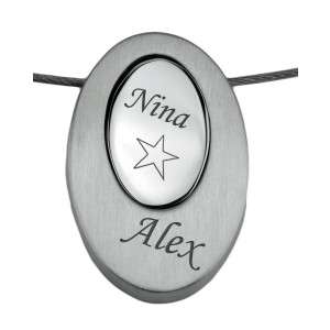 Bild von   anhaenger zweiteilig aus edelsjpg | 🌟 Gravur nach Wunsch 🪄